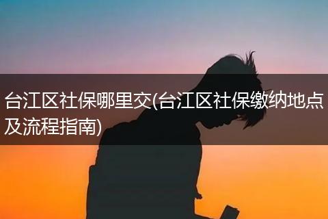 台江区社保哪里交(台江区社保缴纳地点及流程指南)