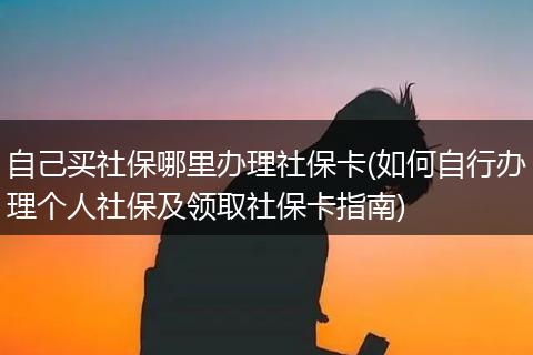 自己买社保哪里办理社保卡(如何自行办理个人社保及领取社保卡指南)