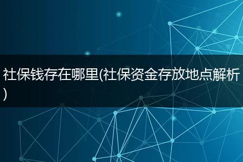 社保钱存在哪里(社保资金存放地点解析)