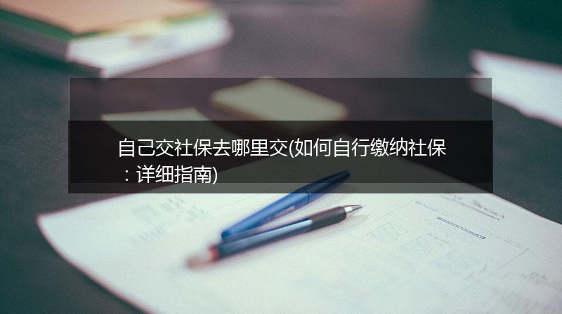 自己交社保去哪里交(如何自行缴纳社保：详细指南)