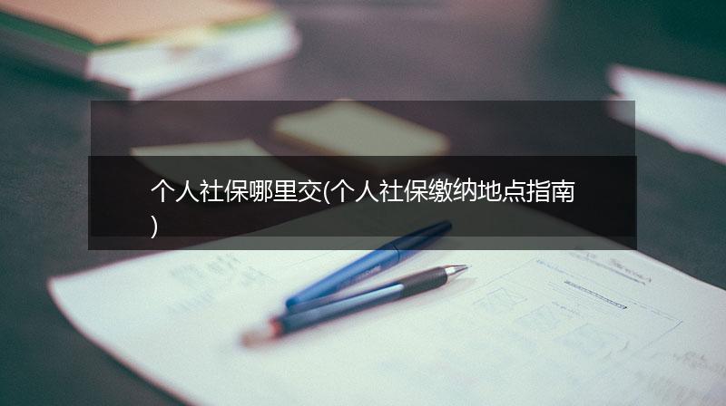 个人社保哪里交(个人社保缴纳地点指南)