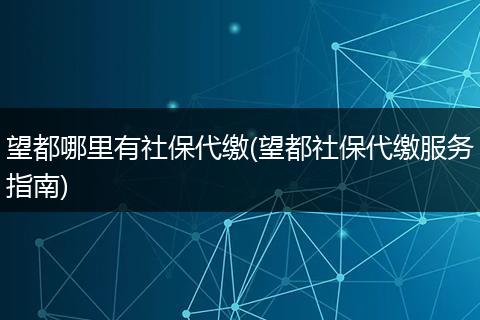 望都哪里有社保代缴(望都社保代缴服务指南)