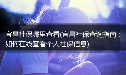 宜昌社保哪里查看(宜昌社保查询指南：如何在线查看个人社保信息)