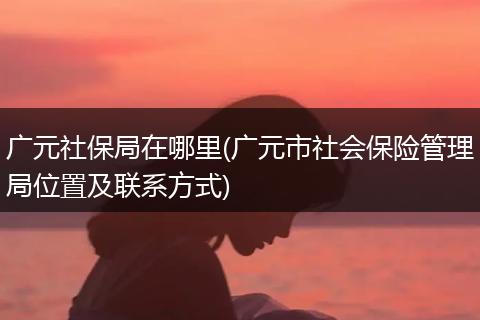 广元社保局在哪里(广元市社会保险管理局位置及联系方式)