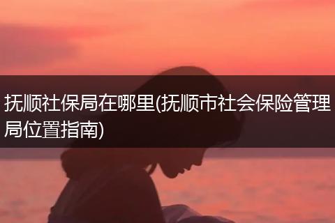 抚顺社保局在哪里(抚顺市社会保险管理局位置指南)