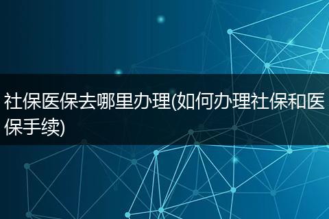 社保医保去哪里办理(如何办理社保和医保手续)