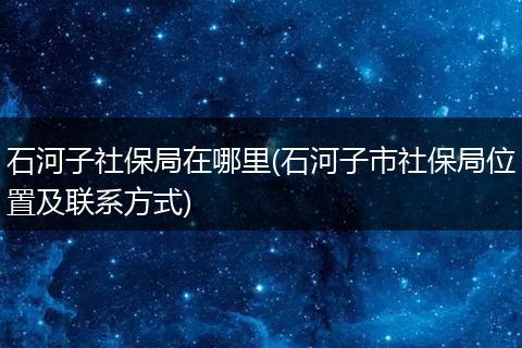 石河子社保局在哪里(石河子市社保局位置及联系方式)