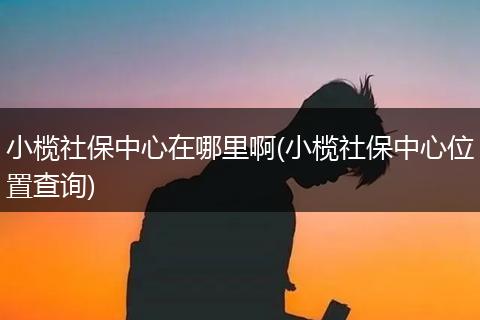 小榄社保中心在哪里啊(小榄社保中心位置查询)
