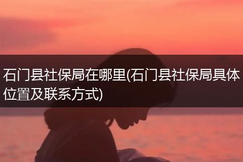 石门县社保局在哪里(石门县社保局具体位置及联系方式)