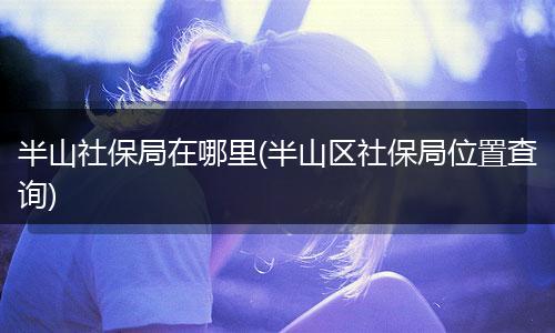 半山社保局在哪里(半山区社保局位置查询)