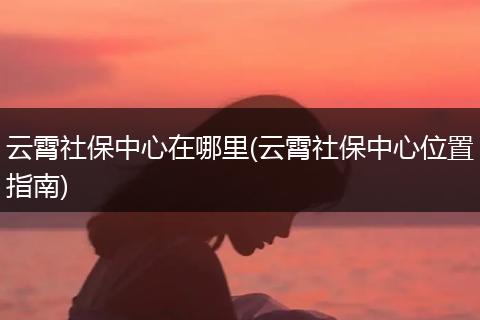 云霄社保中心在哪里(云霄社保中心位置指南)