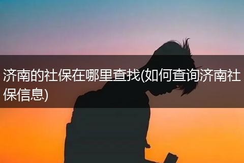 济南的社保在哪里查找(如何查询济南社保信息)