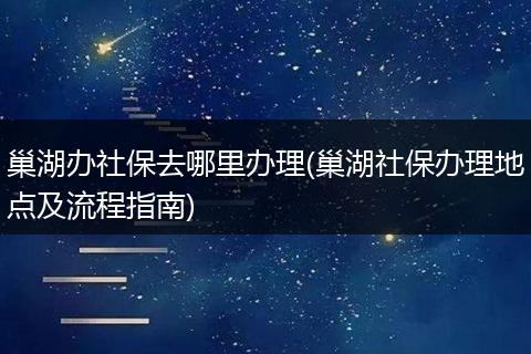 巢湖办社保去哪里办理(巢湖社保办理地点及流程指南)