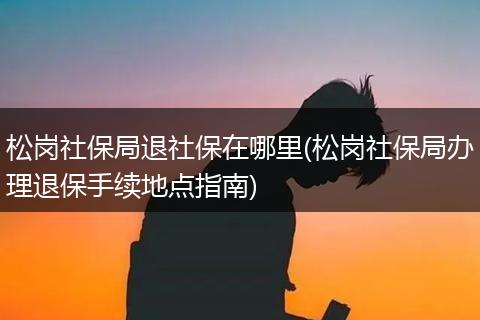 松岗社保局退社保在哪里(松岗社保局办理退保手续地点指南)