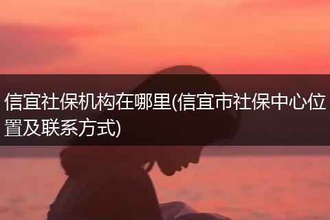 信宜社保机构在哪里(信宜市社保中心位置及联系方式)