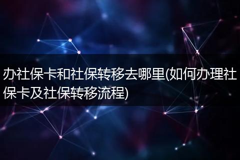 办社保卡和社保转移去哪里(如何办理社保卡及社保转移流程)