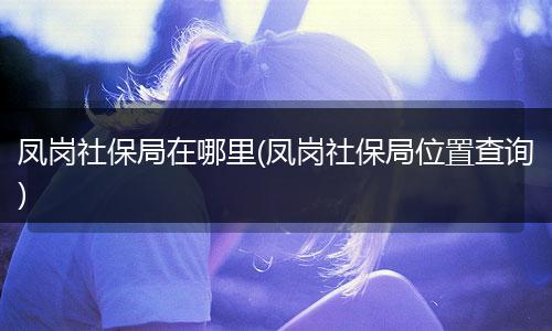 凤岗社保局在哪里(凤岗社保局位置查询)