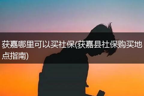 获嘉哪里可以买社保(获嘉县社保购买地点指南)