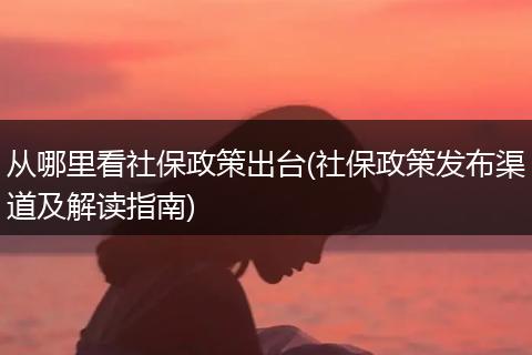 从哪里看社保政策出台(社保政策发布渠道及解读指南)