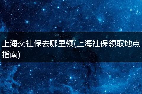 上海交社保去哪里领(上海社保领取地点指南)