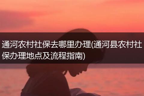 通河农村社保去哪里办理(通河县农村社保办理地点及流程指南)