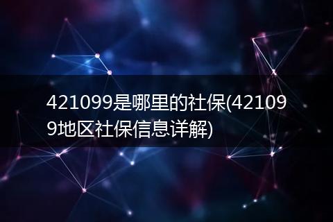 421099是哪里的社保(421099地区社保信息详解)