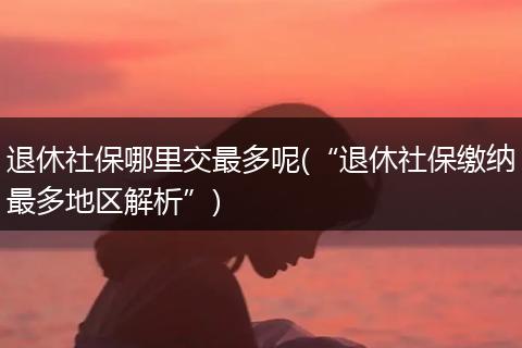 退休社保哪里交最多呢(“退休社保缴纳最多地区解析”)