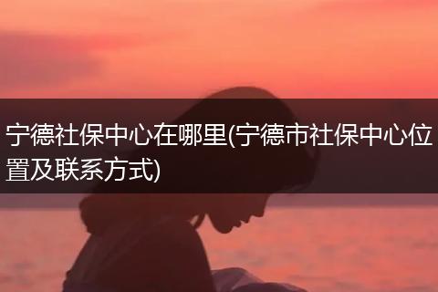 宁德社保中心在哪里(宁德市社保中心位置及联系方式)