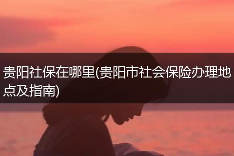 贵阳社保在哪里(贵阳市社会保险办理地点及指南)