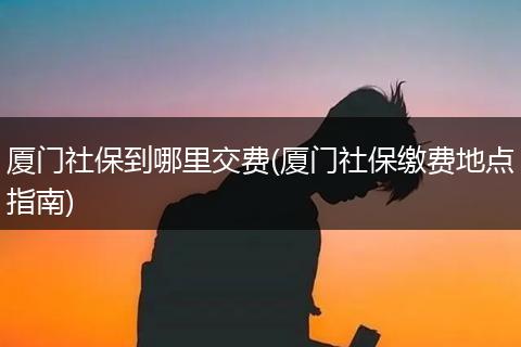 厦门社保到哪里交费(厦门社保缴费地点指南)