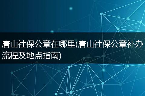 唐山社保公章在哪里(唐山社保公章补办流程及地点指南)