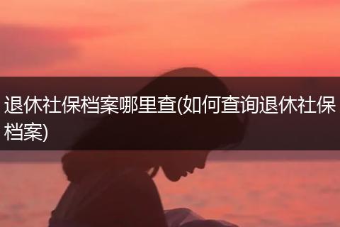 退休社保档案哪里查(如何查询退休社保档案)