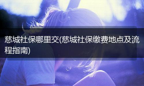 慈城社保哪里交(慈城社保缴费地点及流程指南)