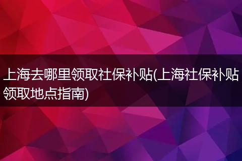 上海去哪里领取社保补贴(上海社保补贴领取地点指南)