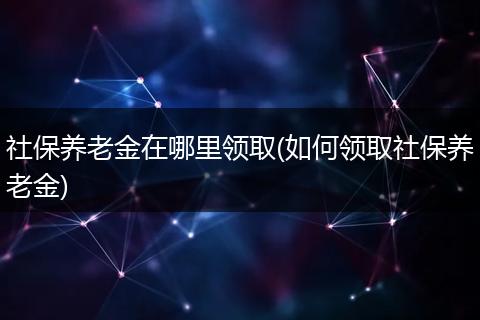 社保养老金在哪里领取(如何领取社保养老金)