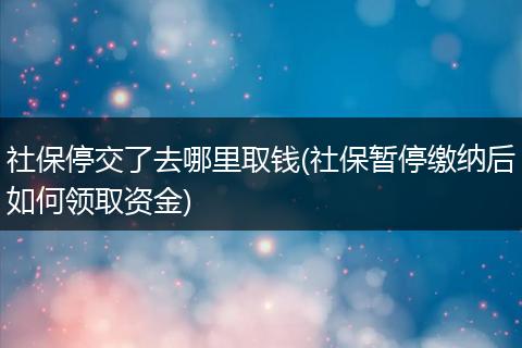 社保停交了去哪里取钱(社保暂停缴纳后如何领取资金)