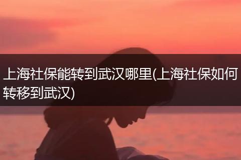 上海社保能转到武汉哪里(上海社保如何转移到武汉)