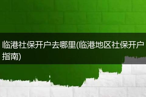 临港社保开户去哪里(临港地区社保开户指南)