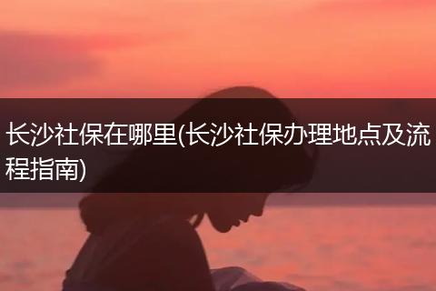 长沙社保在哪里(长沙社保办理地点及流程指南)