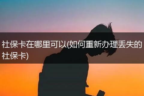 社保卡在哪里可以(如何重新办理丢失的社保卡)