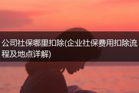公司社保哪里扣除(企业社保费用扣除流程及地点详解)