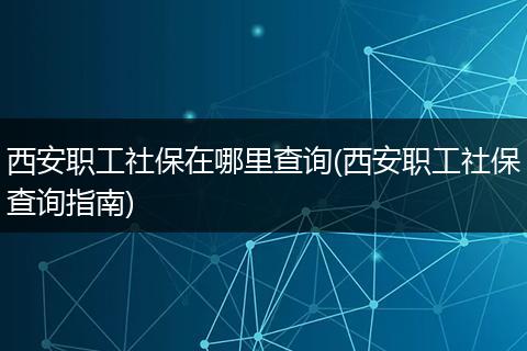 西安职工社保在哪里查询(西安职工社保查询指南)