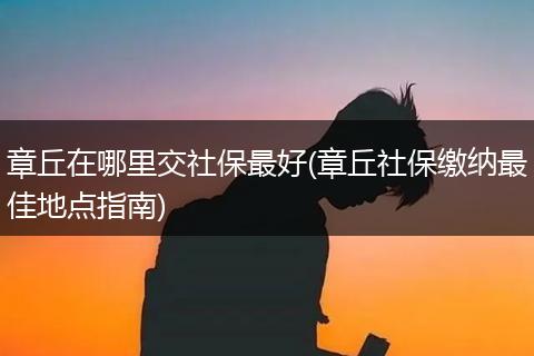 章丘在哪里交社保最好(章丘社保缴纳最佳地点指南)