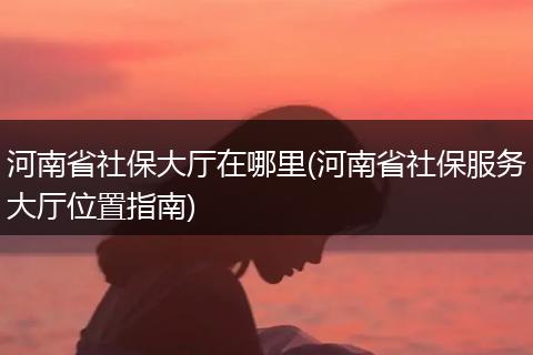 河南省社保大厅在哪里(河南省社保服务大厅位置指南)