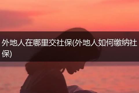 外地人在哪里交社保(外地人如何缴纳社保)
