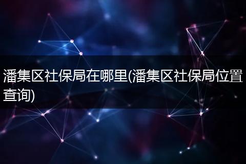 潘集区社保局在哪里(潘集区社保局位置查询)