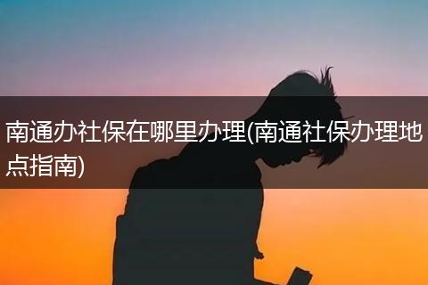 南通办社保在哪里办理(南通社保办理地点指南)