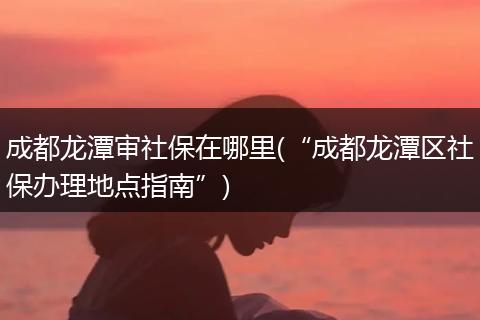 成都龙潭审社保在哪里(“成都龙潭区社保办理地点指南”)