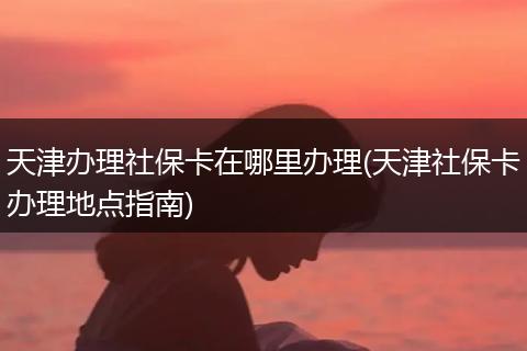 天津办理社保卡在哪里办理(天津社保卡办理地点指南)