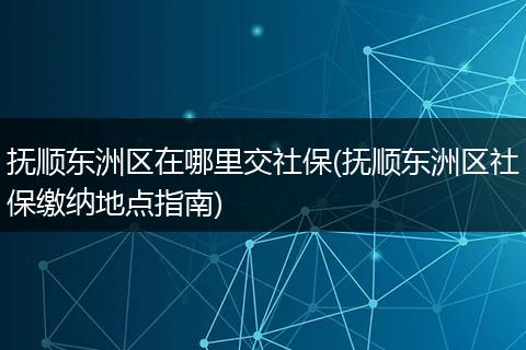 抚顺东洲区在哪里交社保(抚顺东洲区社保缴纳地点指南)